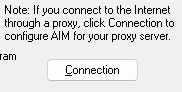 AIM connection button